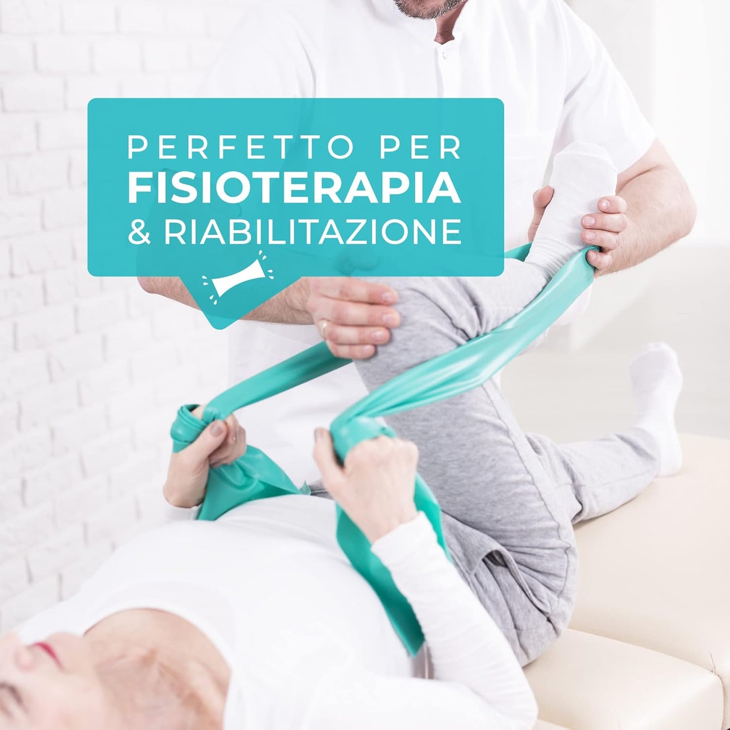 Elastico Fitness Pilates - Fasce Elastiche Fitness Fisioterapia E Yoga - Elastici Palestra per Forza - Set Elastici Fitness Con E-Guida Gratuita
