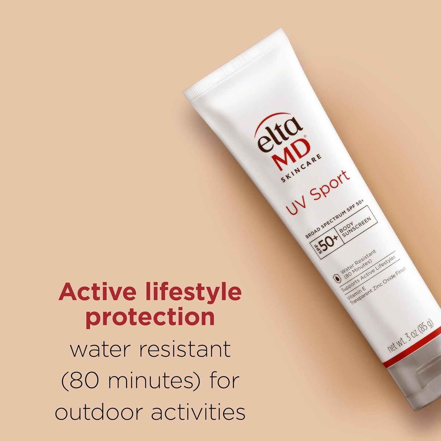 UV Sport Sunscreen Lotion, SPF 50 Body Sunscreen, Water and Sweat Resistant, Oil-Free, Zinc Oxide Formula