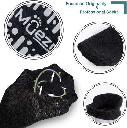 Non Slip Yoga Socks for Women, Anti-Skid Pilates, Barre, Hospital Socks with Grips, Size 5-10