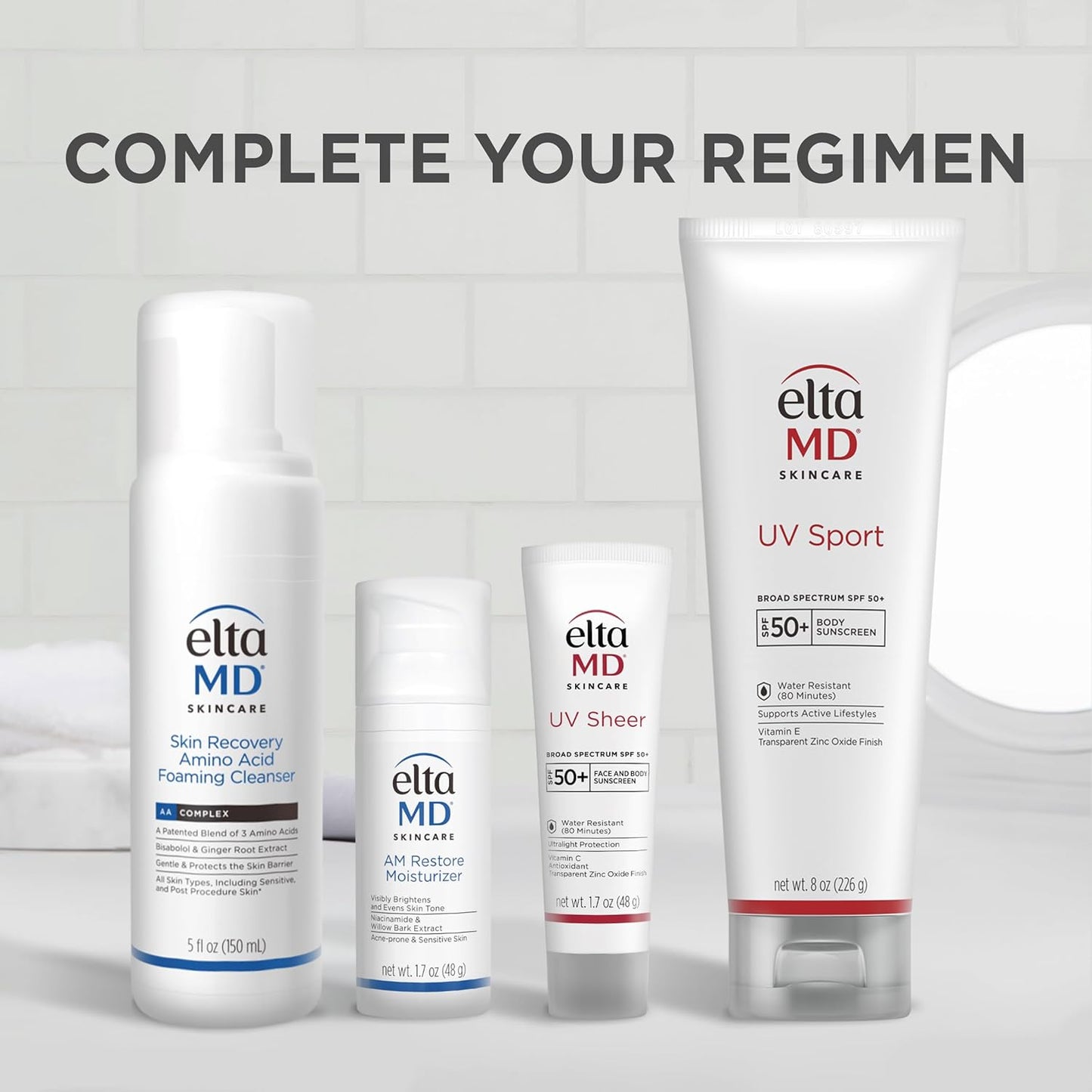 UV Sport Sunscreen Lotion, SPF 50 Body Sunscreen, Water and Sweat Resistant, Oil-Free, Zinc Oxide Formula