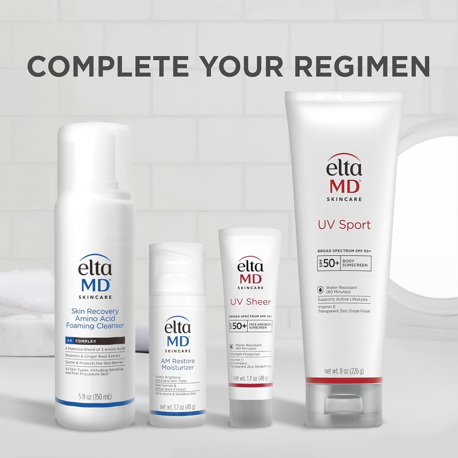 UV Sport Sunscreen Lotion, SPF 50 Body Sunscreen, Water and Sweat Resistant, Oil-Free, Zinc Oxide Formula