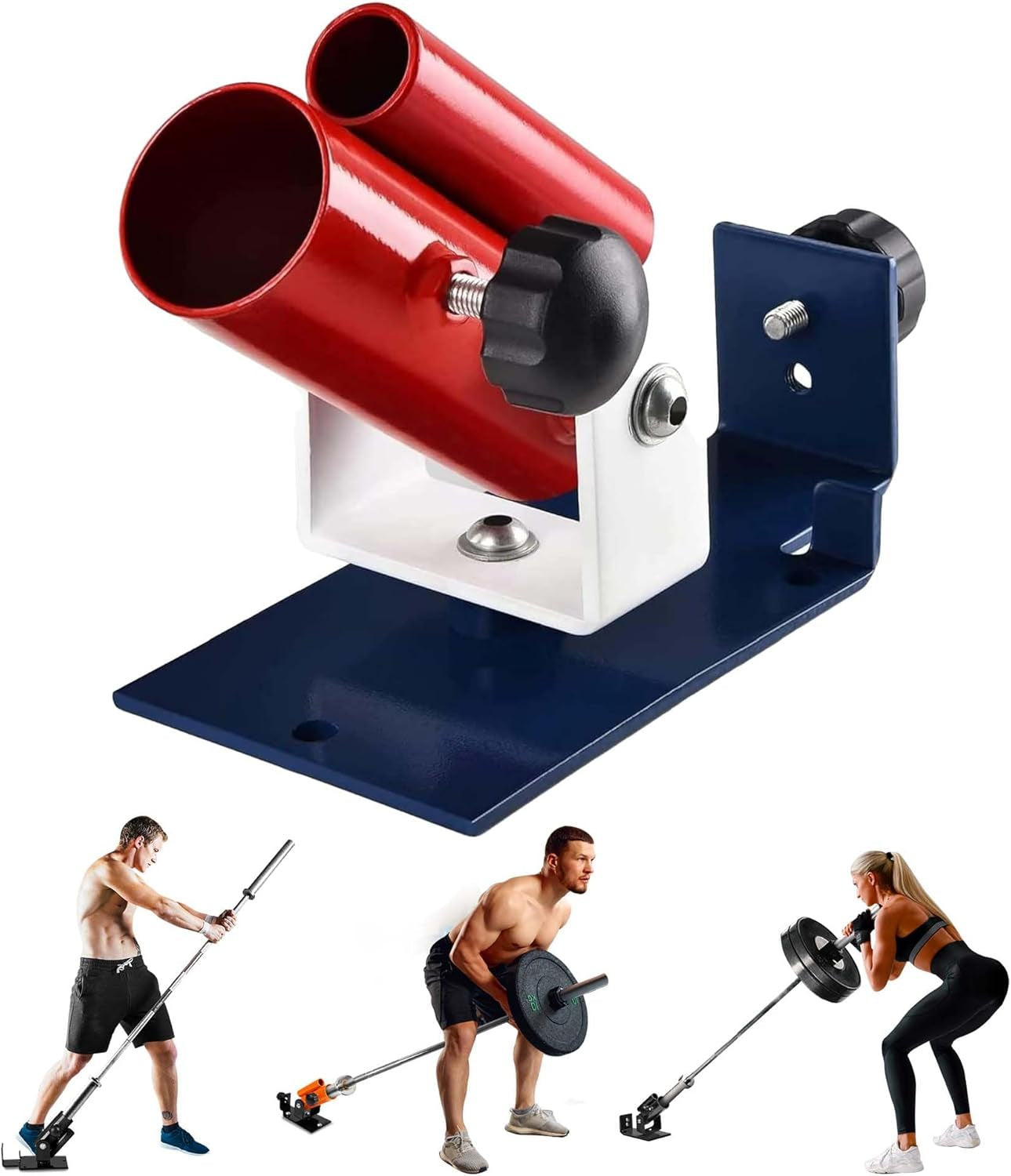 Exercise Machine Adjustable T Bar Row Attachment, D Row Handle/Landmine Handle Attachment with Textured Rubber Handles